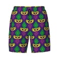 thumbnail image 4 of Lsque Mens Swim Trunks Mardi Gras Carnival3 Pattern - Bathing Suit Compression Liner - Beach Swim Shorts Swimwear - (S-3XL) - Stretch Quick Dry -3X-Large, 4 of 9
