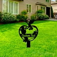 thumbnail image 3 of Handmadetneonsign Apple Garden Metal With Stake, Apple Metal Name Sign Stake, Apple Metal Stake Decor, 3 of 5