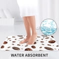 thumbnail image 6 of Bathroom Rugs Sets 3 Piece - Brown Coffee Bean Print White Absorbent Non Slip Bath Mats, U-Shape Toilet Lid Cover, Contour Mat, Soft Washable Shower Mats Bath Rug Mat for Bathroom Tub Toilet, 6 of 7