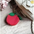 thumbnail image 6 of Cute Fruit Leather Bag Charm Y2K Strawberry Keychain with Zipper Backpack Kawaii Cutecore Mini Purse, 6 of 14