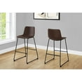 thumbnail image 1 of Monarch Specialties Office Chair, Bar Height, Standing, Computer Desk, Work, Pu Leather Look, Metal, Brown, Black, Contemporary, Modern, 1 of 9
