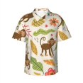 thumbnail image 3 of Camisas hawaianas para hombres y mujeres, dibujos animados de cohetes, monos, animales, estampado 3D, mangas cortas, camisetas divertidas y lindas para niños, camisetas Harajuku, 3 of 5