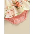 thumbnail image 5 of MAMOWEAR Newborn Infant Baby Girl Summer Floral Clothes One Piece Romper Dress Outfit with Headband, 5 of 7