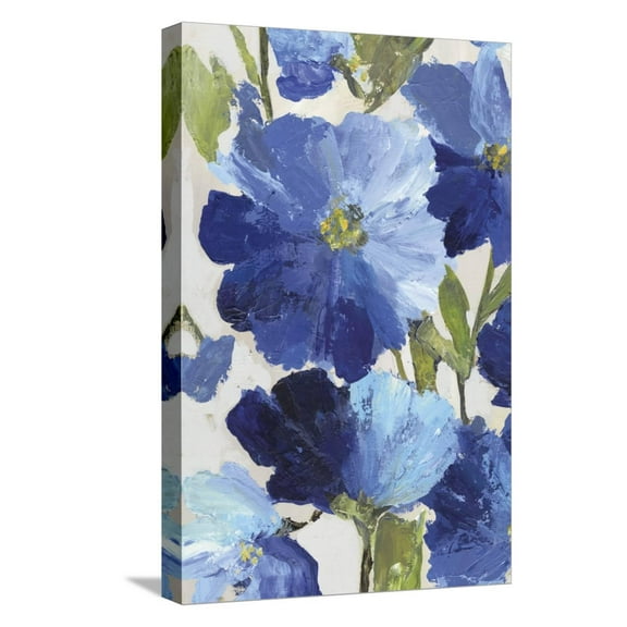 Art.com Cobalt Poppies II Stretched Canvas Print Wall Art by Asia Jensen, 12" x 18"