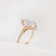 thumbnail image 5 of solitaire jewels 3CT Pear Moissanit Art Deco Engagement Ring For Women, 10K Yellow Gold, 5 of 8