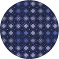 thumbnail image 1 of Ahgly Company Indoor Round Patterned Night Blue Area Rugs, 3' Round, 1 of 6