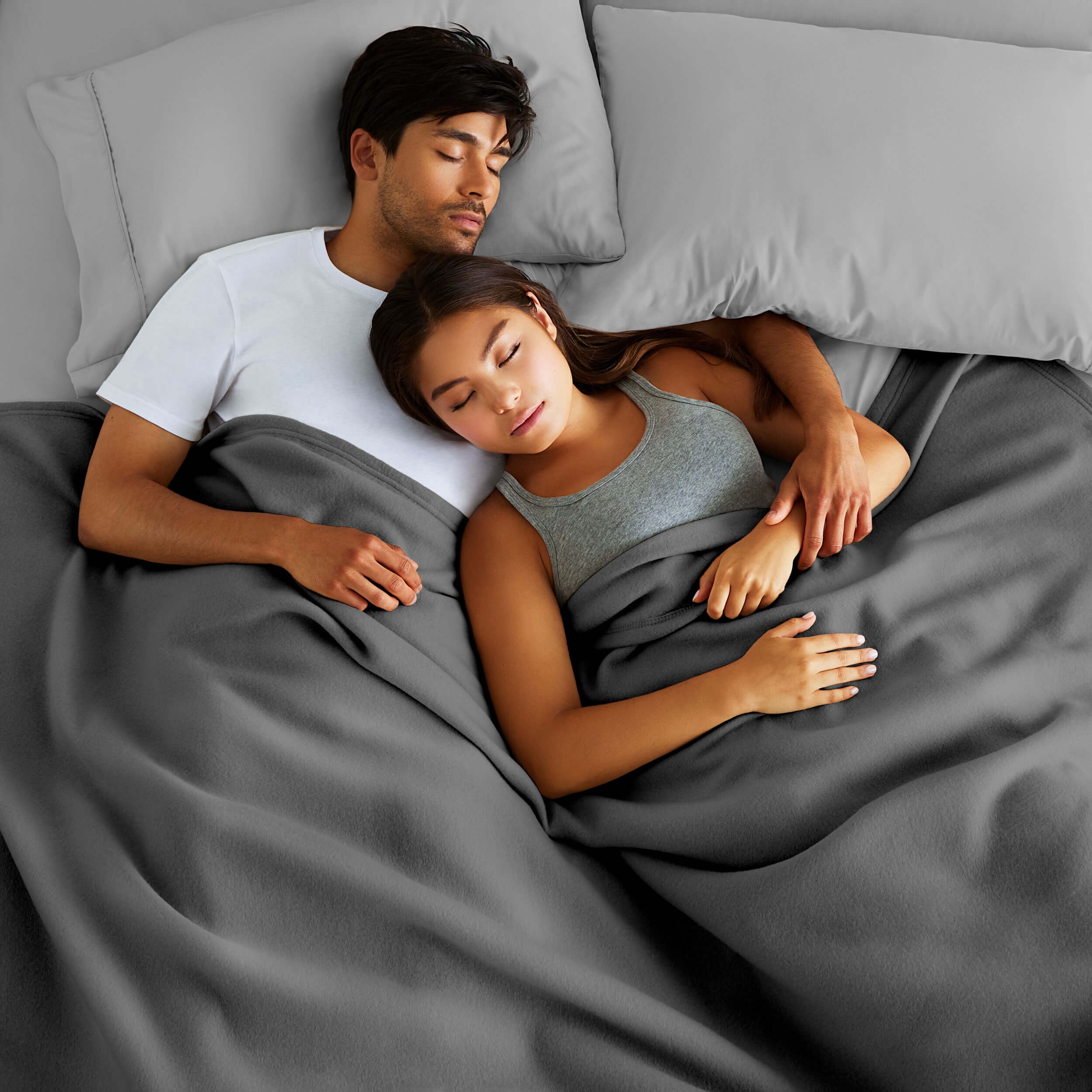 Bare Home Polar Fleece Cozy Bed Blanket - Hypoallergenic Premium Poly-Fiber Yarns, Thermal, Lightweight Blanket (Twin/Twin XL, Gray)