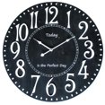 thumbnail image 1 of Yosemite 5240006 Perfect Day II Wall Clock, Distressed Black, 1 of 1