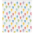 thumbnail image 2 of Ambesonne Colorful Shower Curtain, Flying Watercolor Balloons, 69"Wx84"L, Multicolor, 2 of 2