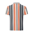 thumbnail image 4 of Blusa y camisa de manga corta con cuello vuelto para hombre, blusa de manga larga con solapa y botones estampados, blusa de poliéster para hombre, 4 of 5