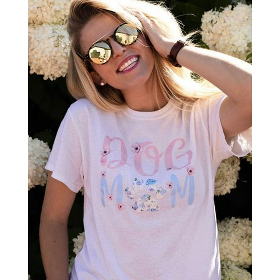 Pawz Floral Dog Mom White Tee