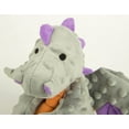 thumbnail image 6 of goDog Dragons Squeaky Plush Dog Toy, Chew Guard Technology - Gray, Large, 6 of 9