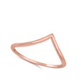 thumbnail image 4 of CHOOSE YOUR COLOR Rose Gold-Tone Chevron Arrow Sterling Silver Ring Minimalist Style 925 Female Size 3, 4 of 4