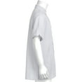 thumbnail image 3 of Gupgi Male Monochrome Simple Style Short Sleeve Shirt Linen Front Pocket Top, 3 of 6