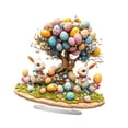 thumbnail image 4 of Adorno de de Pascua, adorno de mesa, decoración de regalos bonitos, acrílico plano 2D para fiesta, oficina, centro de mesa interior, 4 of 9