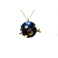 thumbnail image 3 of Two-Sided Pendant World Globe White Cat on a Branch Tarnish Resistant Jewelry-210-C, 3 of 4