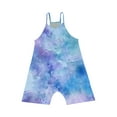 thumbnail image 5 of Girl's Summer Overalls With Pockets Sleeveless Print Strap Shorts Jumpsuit Children Girls Loose Overalls Home School, 5 of 5