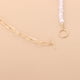 thumbnail image 5 of Collar de perlas para mujer, collar de cadena con clip chapado en oro, collar con hebilla, collar de cadena de perlas dulces, juego de 2 dorados, 5 of 5