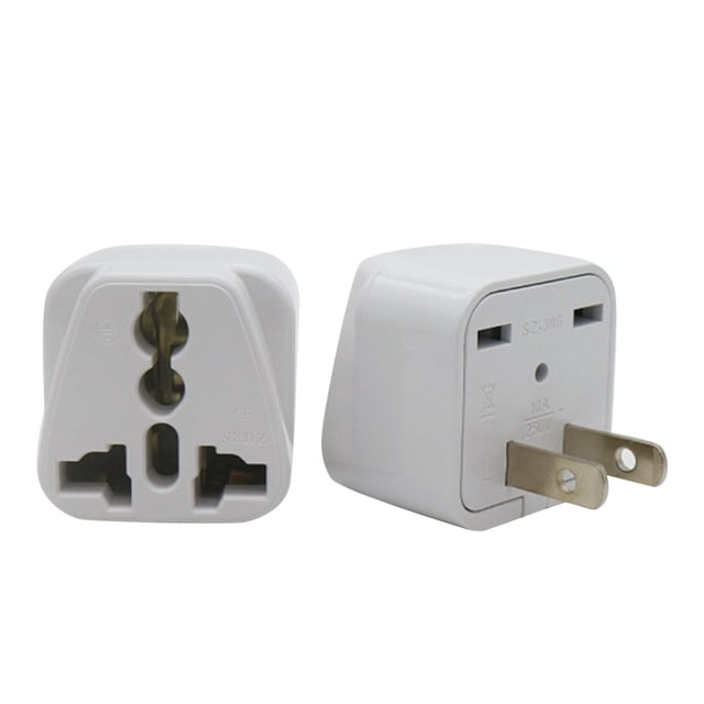 Universal Travel Plug Adapter with 3 Pin Design AC Power Converter for International Electrical Standards 10A 250V