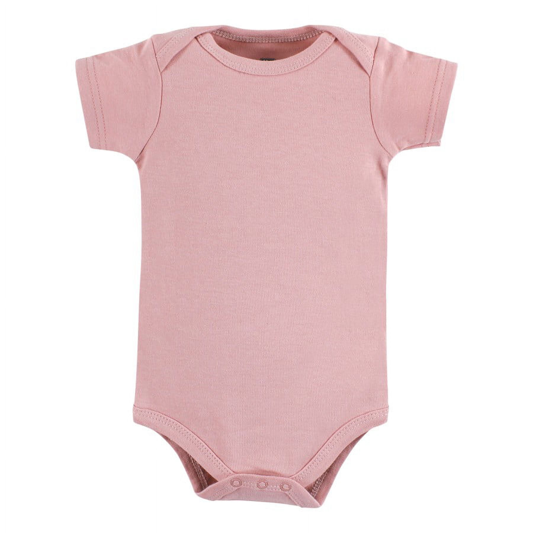 Hudson Baby Short Sleeve Bodysuits, 5-Pack, Newborn- 24 Months