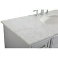 thumbnail image 4 of Elegant Decor Americana 48" Wood Single Bathroom Vanity in Light Gray, 4 of 13