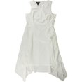 thumbnail image 1 of Alfani Womens Solid Asymmetrical Dress, Off-White, 18, 1 of 1