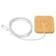 thumbnail image 3 of Cargador inalámbrico de bambú, almohadilla magnética de carga inalámbrica rápida portátil para iPhone 13 Pro 15W, 3 of 9