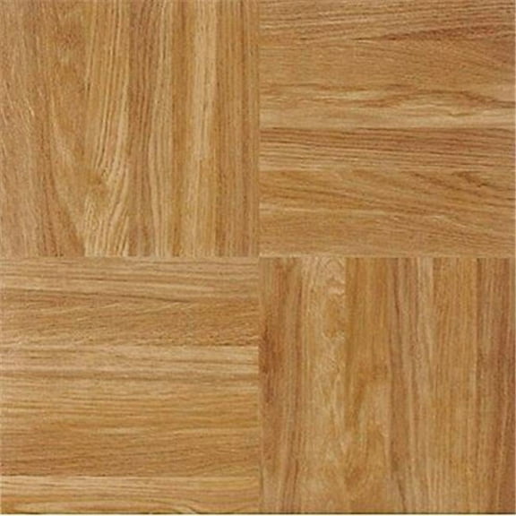 12 x 12 in. Nexus Oak Parquet Self Adhesive Vinyl Floor Tile - 20 Tiles by 20 sq. ft.