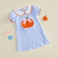 thumbnail image 5 of XUANTAOO Toddler Pumpkin Short Sleeve Pumpkin Bat Tutu Dress for Girls 18-24 Months, 5 of 5