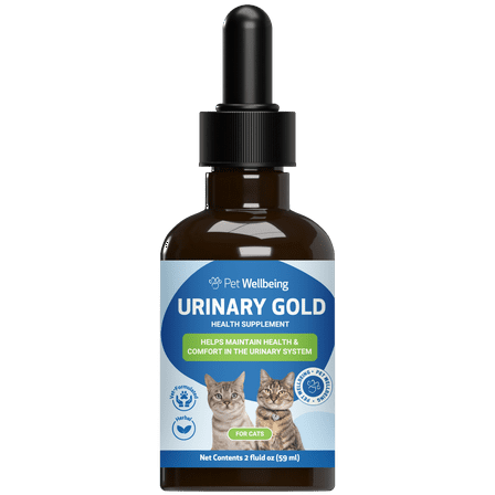 Pet Wellbeing - Urinary Gold for Cats - Natural Support for Cat Urinary Tract Health -- 2oz(59ml)