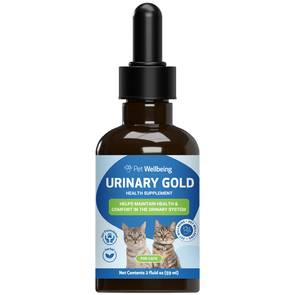 Pet Wellbeing - Urinary Gold for Cats - Natural Support for Cat Urinary Tract Health -- 2oz(59ml)
