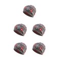thumbnail image 1 of Jumpingount Slouchy Beanie Hat Estilo bohemio Pre-atado Hijab Turbante Ajustable Moda Hairband Accesorios Bonnet Black rhombus Type2 NO2, 1 of 6