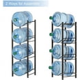 thumbnail image 6 of 5 Gallon Water Jug Holder Water Bottle Storage Rack, 4 Tiers, Dark Brown, 6 of 6