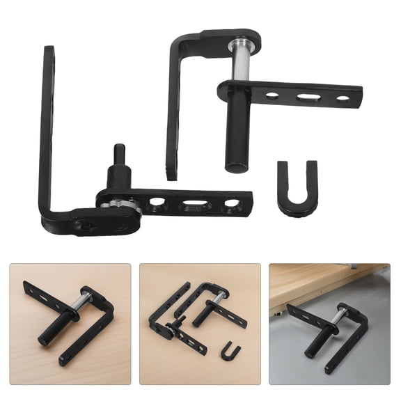 WEAVILUX 2Pcs Stainless Steel Saloon Door Hinges Black Gravity Self Closing Hardware for Commercial and Residential Use