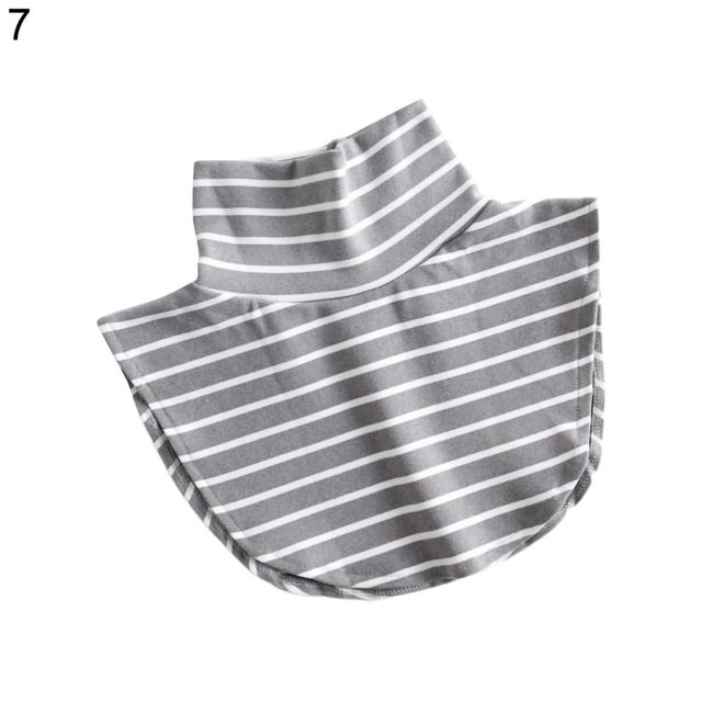 Fake Collar Dual-use Breathable Cotton Ladies Turtleneck Ribbed Knitted Fake Collar for Outdoor
