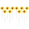 thumbnail image 2 of Fake Sunflowers for Garden - Artificial Sunflower Stakes with Wire Base, 10PCS Decorative Outdoor Flowers in Yellow and White, 2 of 7