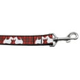 thumbnail image 3 of Pet Dog  Cat Nylon Collar or Leash, "Red Plaid Scotty Pups", 3 of 3