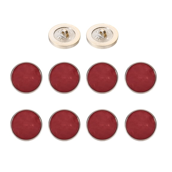 Uxcell 10Pcs Resin Vintage Button, 23mm / 0.91 Fashion Round Button Versatile Sewing Accessories for Blazer Clothes Uniform Jacket Coat DIY Garment, Burgundy