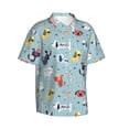 thumbnail image 2 of Hawaiian Shirt For Men, Cartoon Colorful Dog Mens Button Down Short Sleeve Shirt, Summer Beach Shirts For Men, 2 of 2