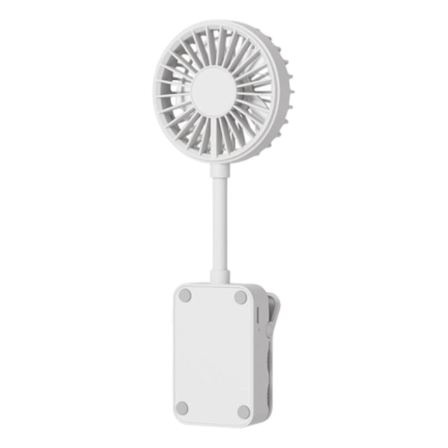Ventilador portátil con clip, ligero, con 3 velocidades de viento ajustables, pequeño, , para exteriores, oficina, interiores, coche y hogar.