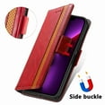 thumbnail image 6 of Dteck for iPhone 15 Pro Max Wallet Case, Shockproof Magnetic PU Leather Flip Folio with Card Holders RFID Blocking Kickstand Anti-Scratch TPU Inner Shell Phone Case, red, 6 of 7