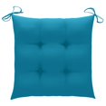 thumbnail image 4 of vidaXL Garden Chairs with Light Blue Cushions 3 pcs Solid Teak Wood, 4 of 12