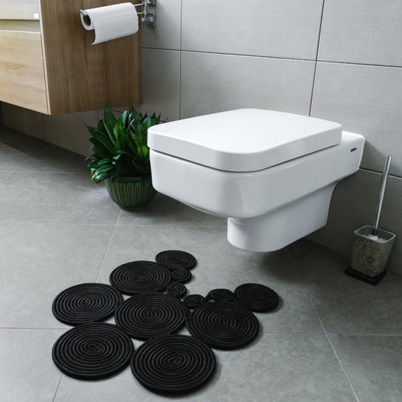 Alfombra de baño Home Turko Boho de yute, lavable, 60 x 40 cm, baño