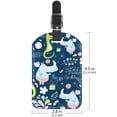 thumbnail image 6 of Square 2Pack PU Leather Animal Blue Pattern Cruise Luggage Tag with Privacy Cover and Name ID Tag for Travel Handbags Backpacks Luggage Tags, 6 of 6