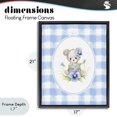 thumbnail image 4 of Stupell Industries Eclectic Little Bear Blue Gingham Black Floating Frame Canvas Art, 17 x 21, by Arlington Prints, 4 of 8