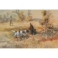thumbnail image 2 of Russell, Charles Marion 14x11 Black Modern Framed Museum Art Print Titled - Huntsman and Dogs, 2 of 4