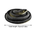 thumbnail image 2 of Prank Prop, Fake Snake Toys, Rubber Replica Cobra Trick Toys, Yard Wildlife Prop, 28 Inch Soft Textured Black Cobra Fake Snake for Trick Or Treat Setup, Outdoor Garden Decor,, 2 of 8