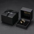thumbnail image 6 of King Will 8mm Black Tungsten Carbide Wedding Ring Band for Men Matte Tungsten Ring Inner Plated Gold Step Edge Wedding Band Comfort Fit Men Women 8, 6 of 7