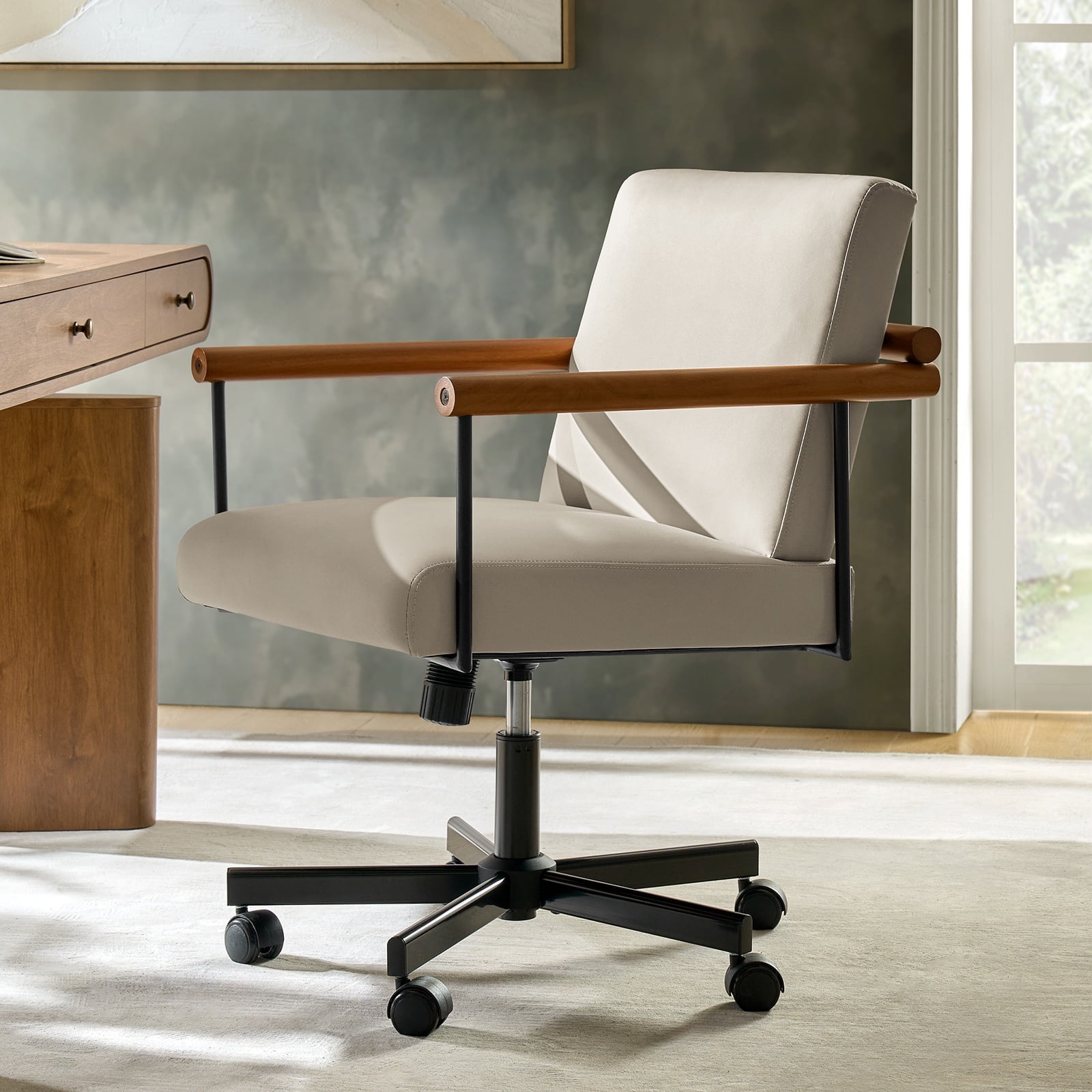 faux leather adjustable office chair product