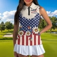 thumbnail image 3 of Jeiento 250th Anniversary Golf Shirts for Women Men 1/4 Zip Athletic Shirts American Flag Sleeveless Golf Shirts Daisy Fashion Tennis Tank Tops Matching Couples Outfit, Women's S, 3 of 7